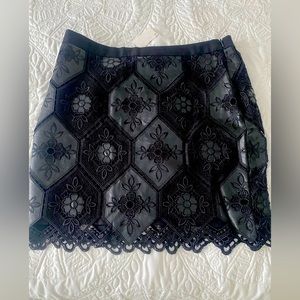 Ruby and Jenna faux leather patch skirt